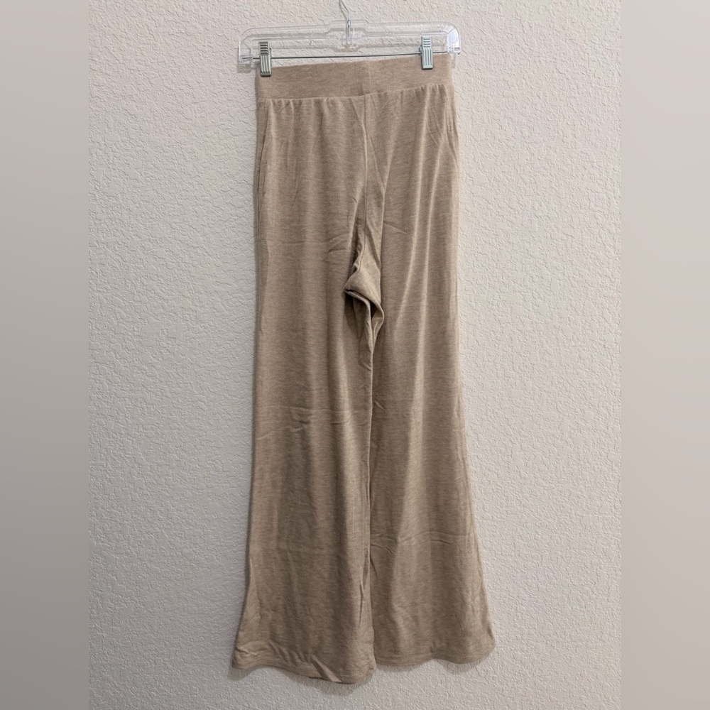 ZARA Beige Elastic Waist Pull-On Soft Pants Relaxed Fit Comfort Minimal Chic
